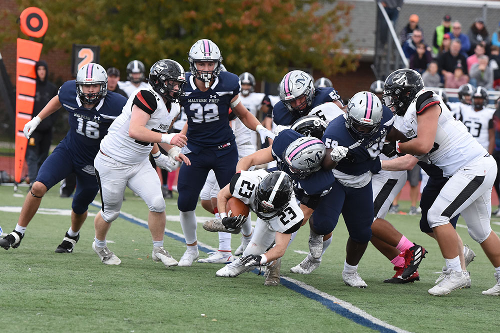 Malvern Prep vs Penn Charter Running through a tackle!