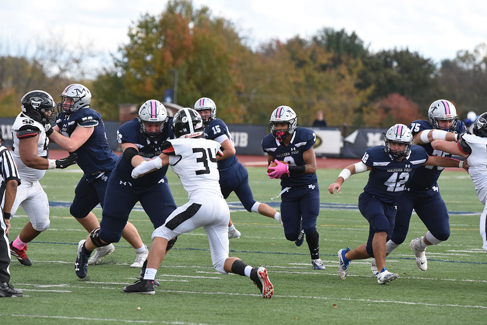 Malvern Prep vs Penn Charter Running through a tackle!
