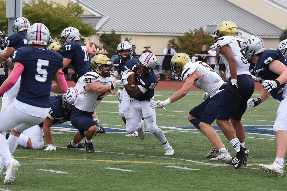 Malvern Prep vs Penn Charter Running through a tackle!