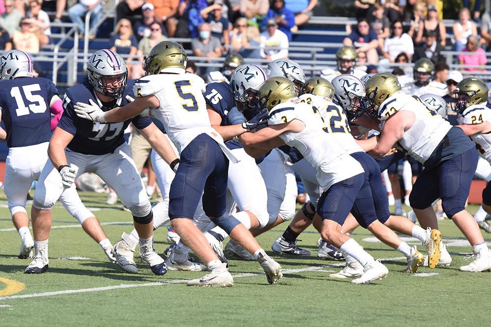 Malvern Prep vs Penn Charter Running through a tackle!